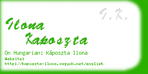 ilona kaposzta business card